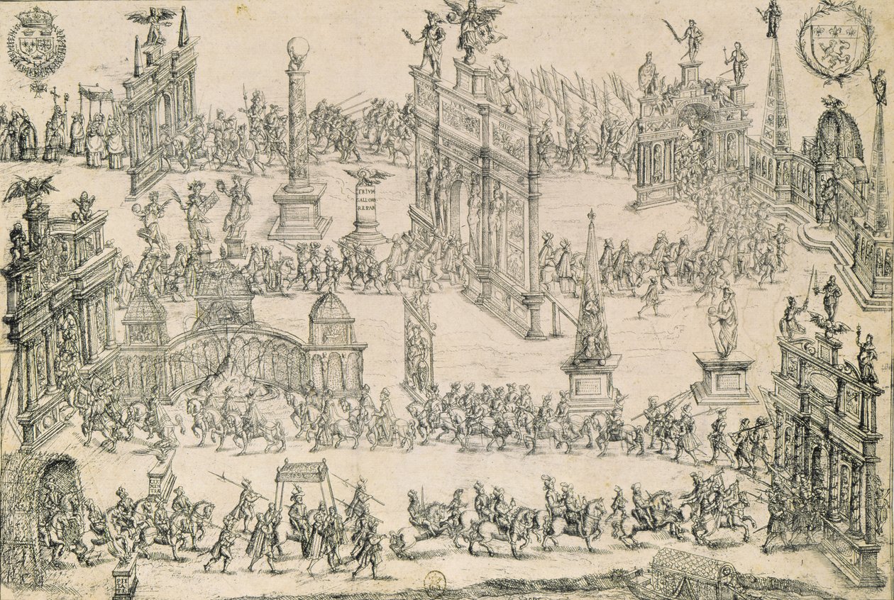 IV. Henrik (1553-1610) belépése Lyonba, 1595. szeptember 4. alkotó: French School