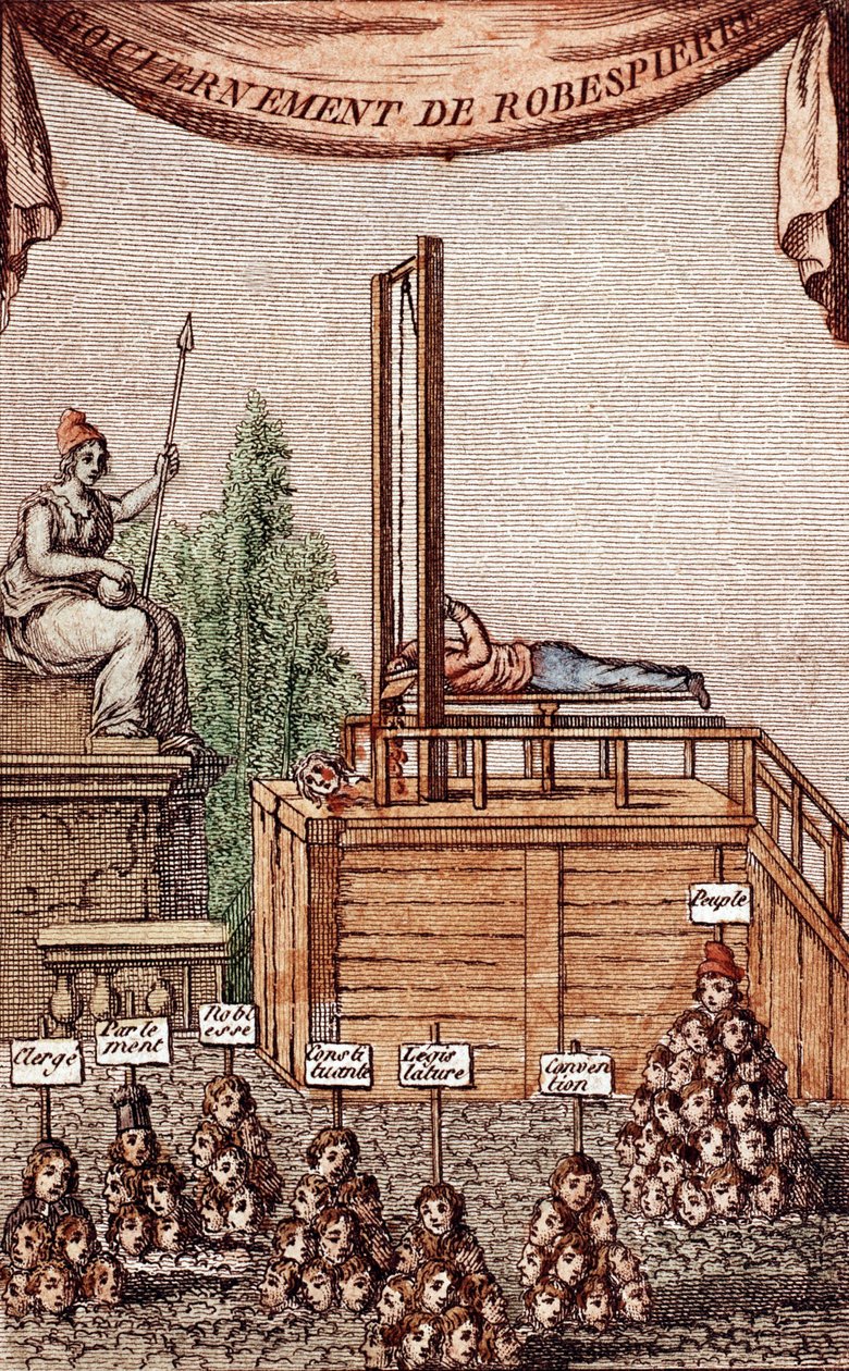 Robespierre kivégzése 1794. július 28-án alkotó: French School