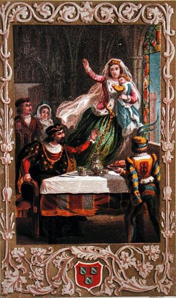 „The Fairy with Cloven Hooves”, illusztráció a „Legendes des Esprits et des Demons” című művéből, J. Collin de Plancy (1794-1881) 1850 körül (színes litográfia) alkotó: French School