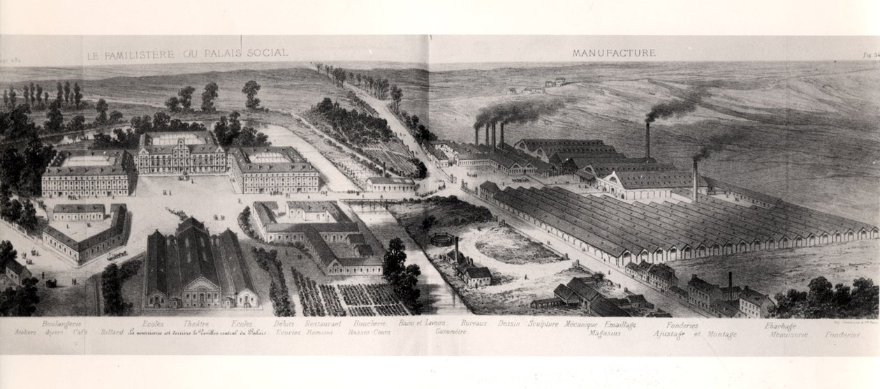 The Familistery of Guise, a Solutions Socialestől, Jean-Baptiste Andre Godin (1817-88), Párizs, 1871 alkotó: French School