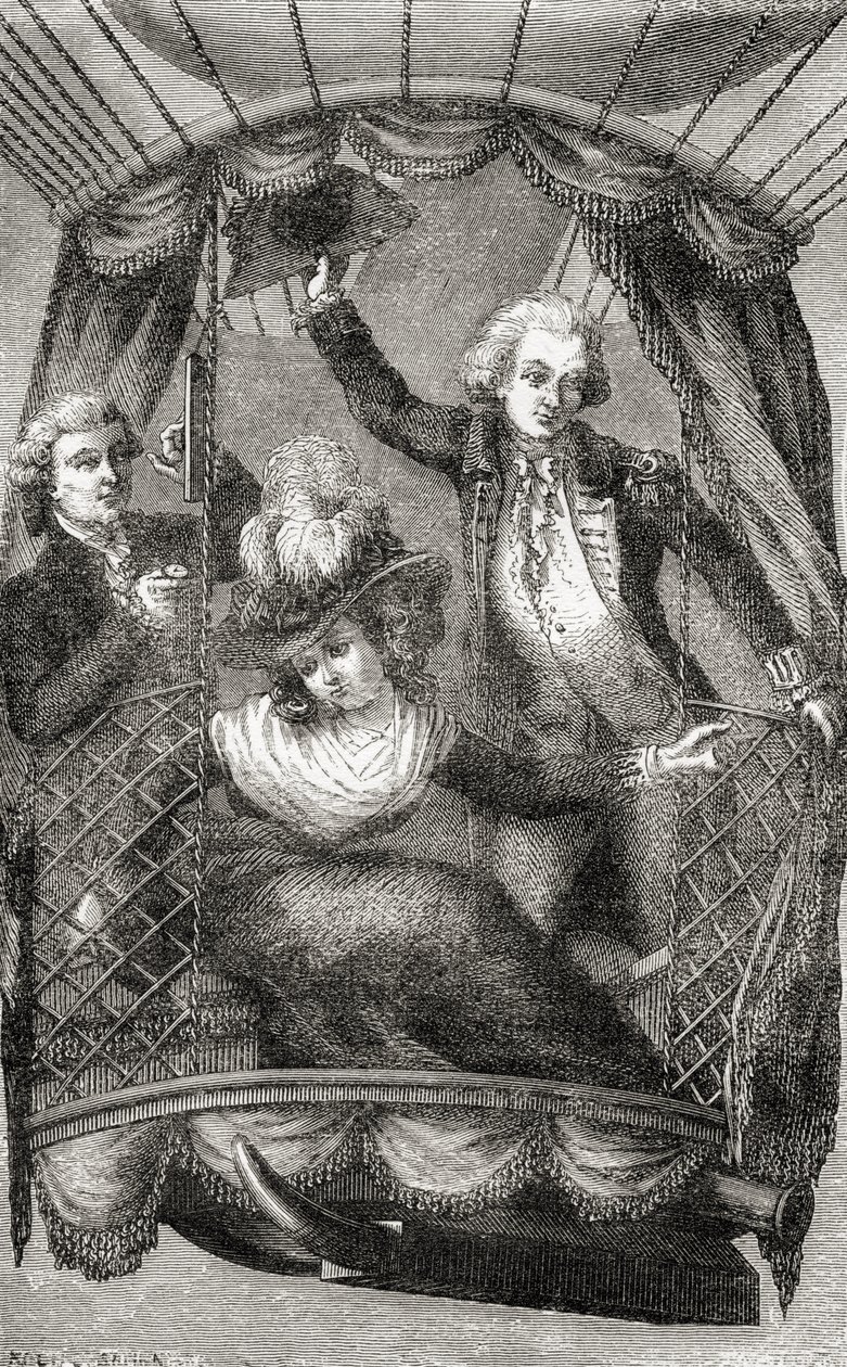 Az első léggömbemelkedés Angliában, 1784. szeptember 15., Fulgence Marion 
