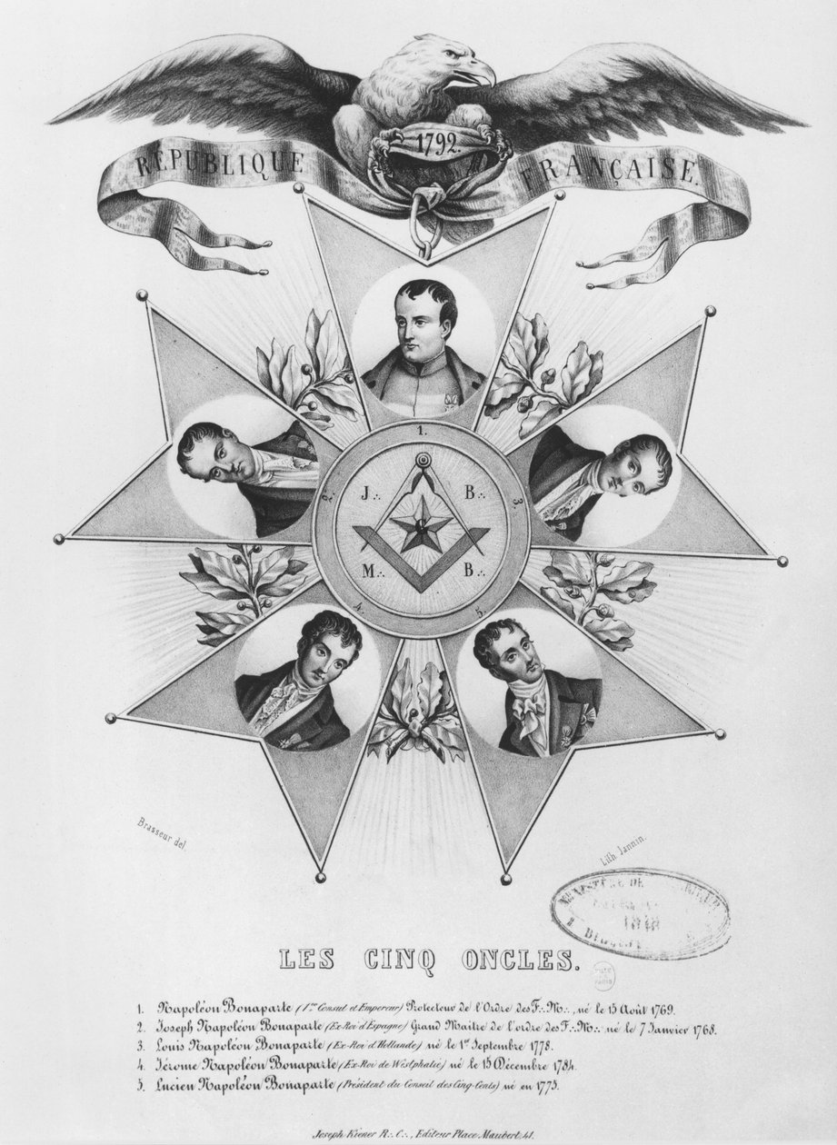 A szabadkőművesség öt nagybátyja, 1848 alkotó: French School