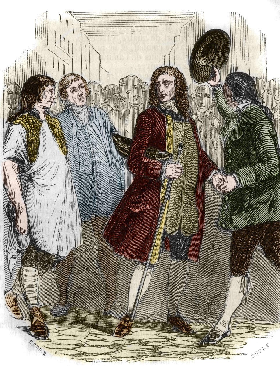 Francois-Marie Arouet dit Voltaire (1694-1778) francia író és filozófus száműzetése után visszatért Franciaországba. századi metszet. alkotó: French School