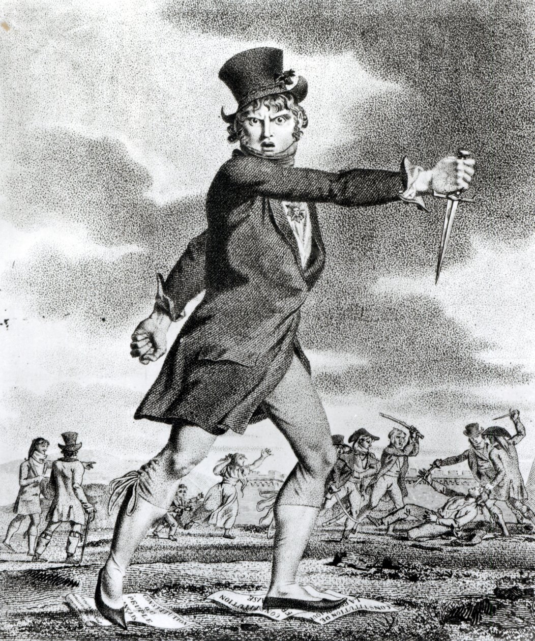 „Az igazság és a szabadság barátja”, jakobinus karikatúra a Nap Jakobin-ellenes Társaságáról, 1795 alkotó: French School