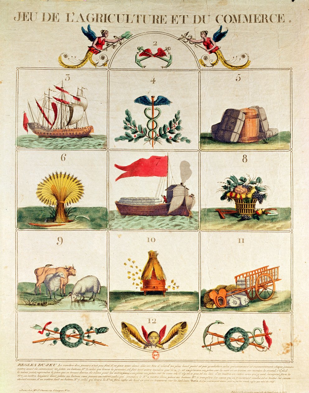 A mezőgazdaság és a kereskedelem játéka, 18. század vége alkotó: French School