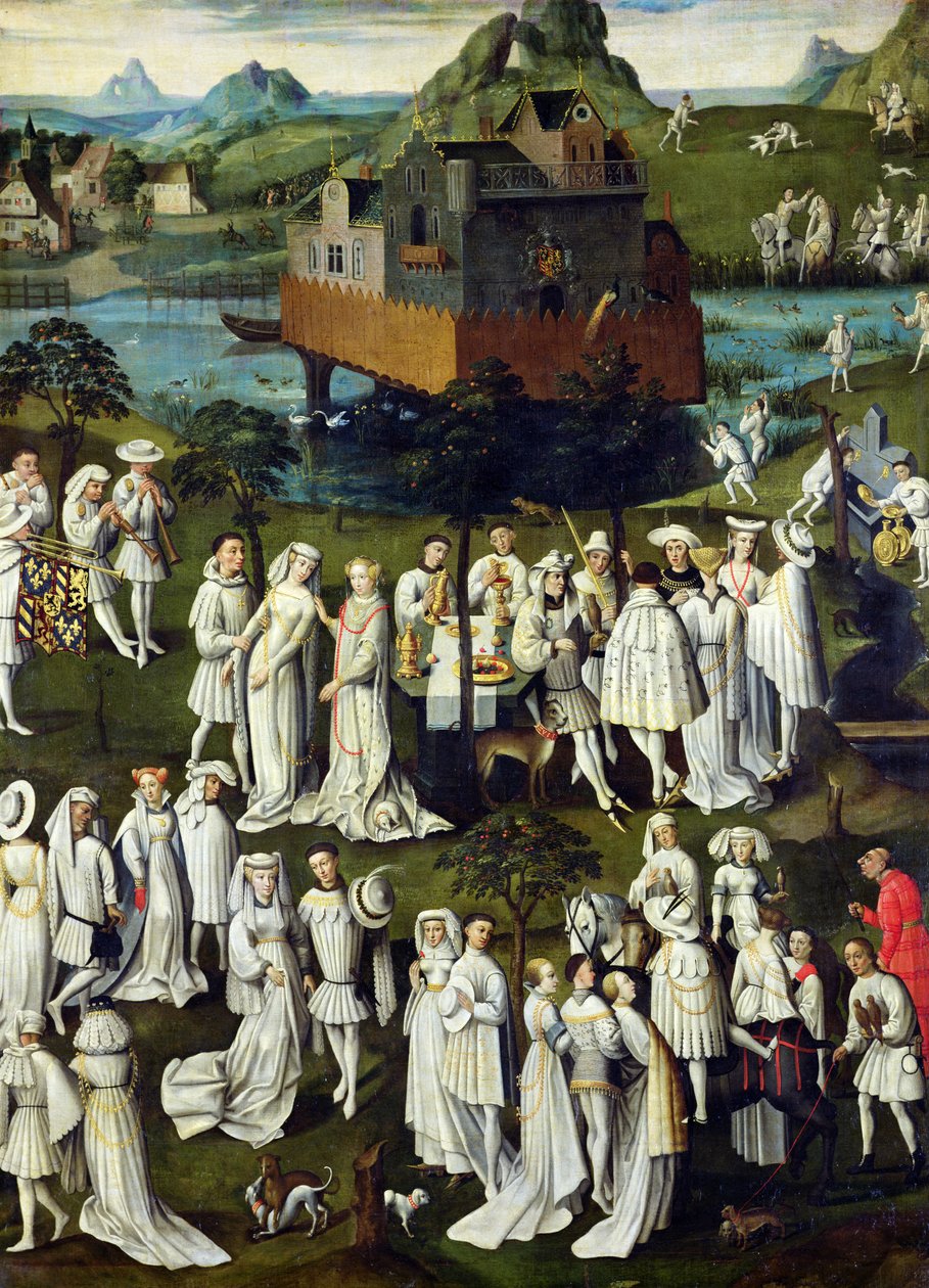 A szerelem kertje Jó Fülöp udvarában, a Chateau de Hesdin kertjében 1431-ben alkotó: French School