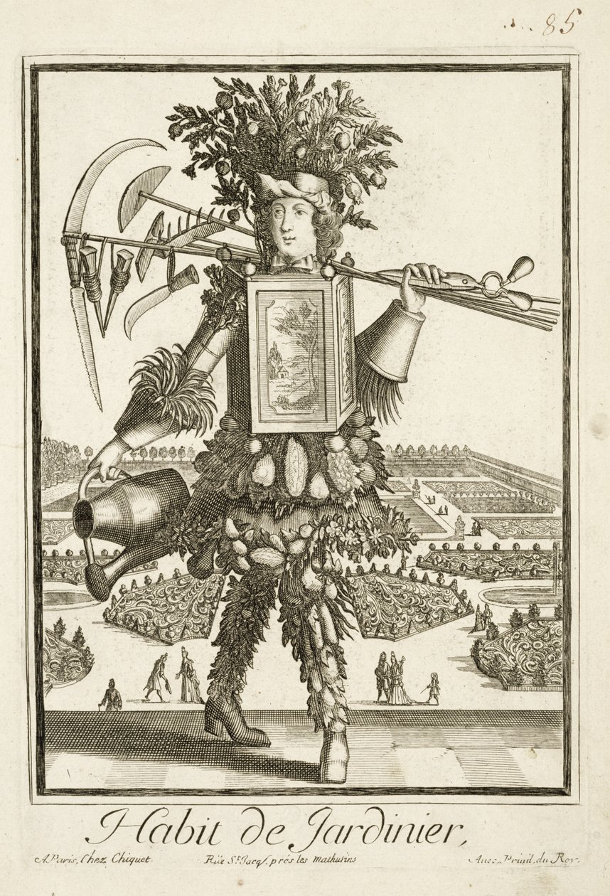 A Kertészek jelmeze, Denis Diderot (1713-84) 1770 körül megjelent Dictionnaire des Sciences illusztrációja alkotó: French School