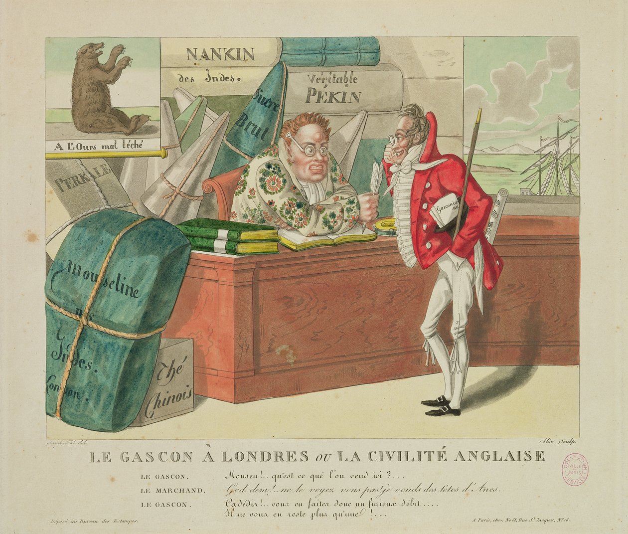 A londoni Gascon, avagy angol civility, 1806 alkotó: French School