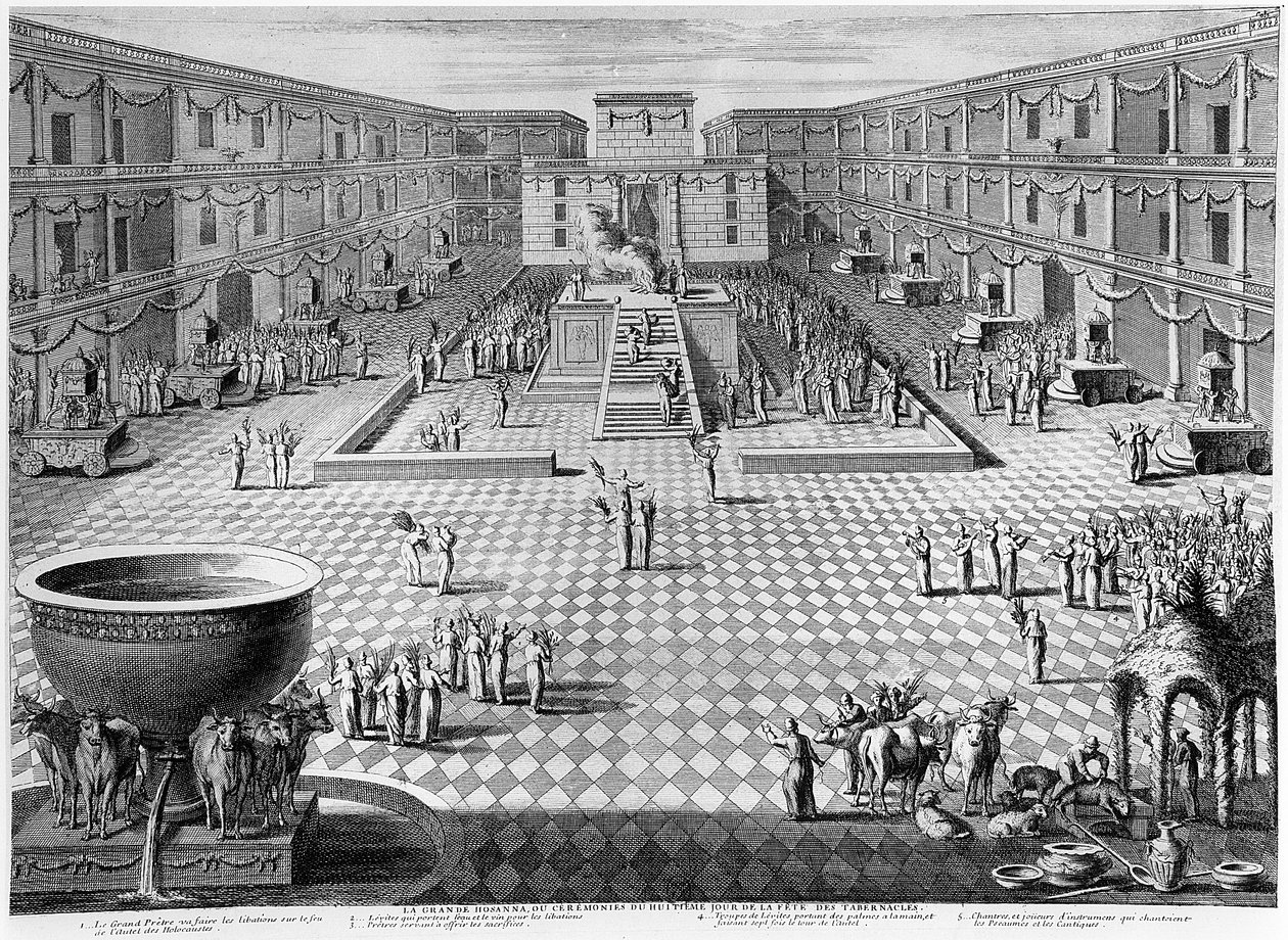A nagy hozsanna, avagy szertartás a sátoros ünnep nyolcadik napján a jeruzsálemi templomban alkotó: French School