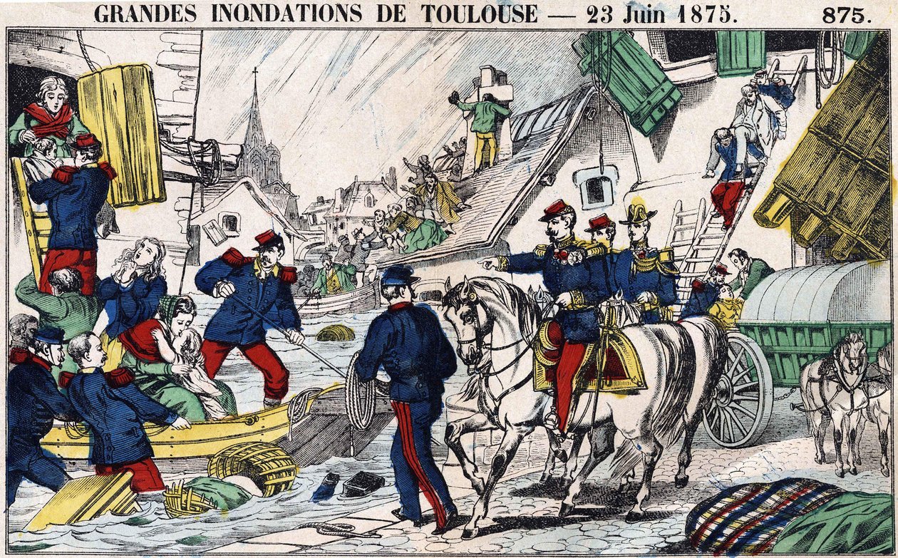 A toulouse-i nagy árvizek június 23-án alkotó: French School