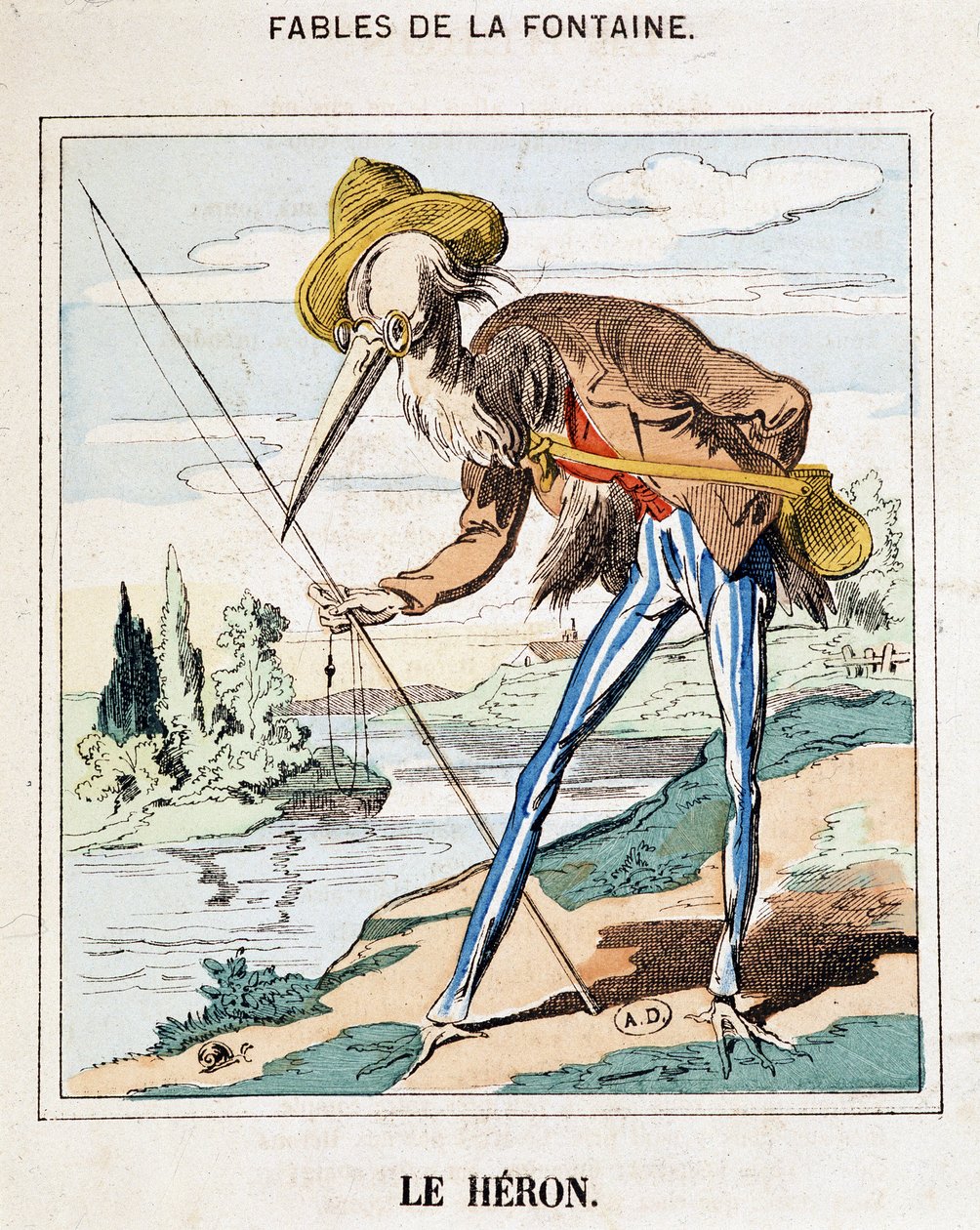 A gém (La Fontaine meséi) alkotó: French School