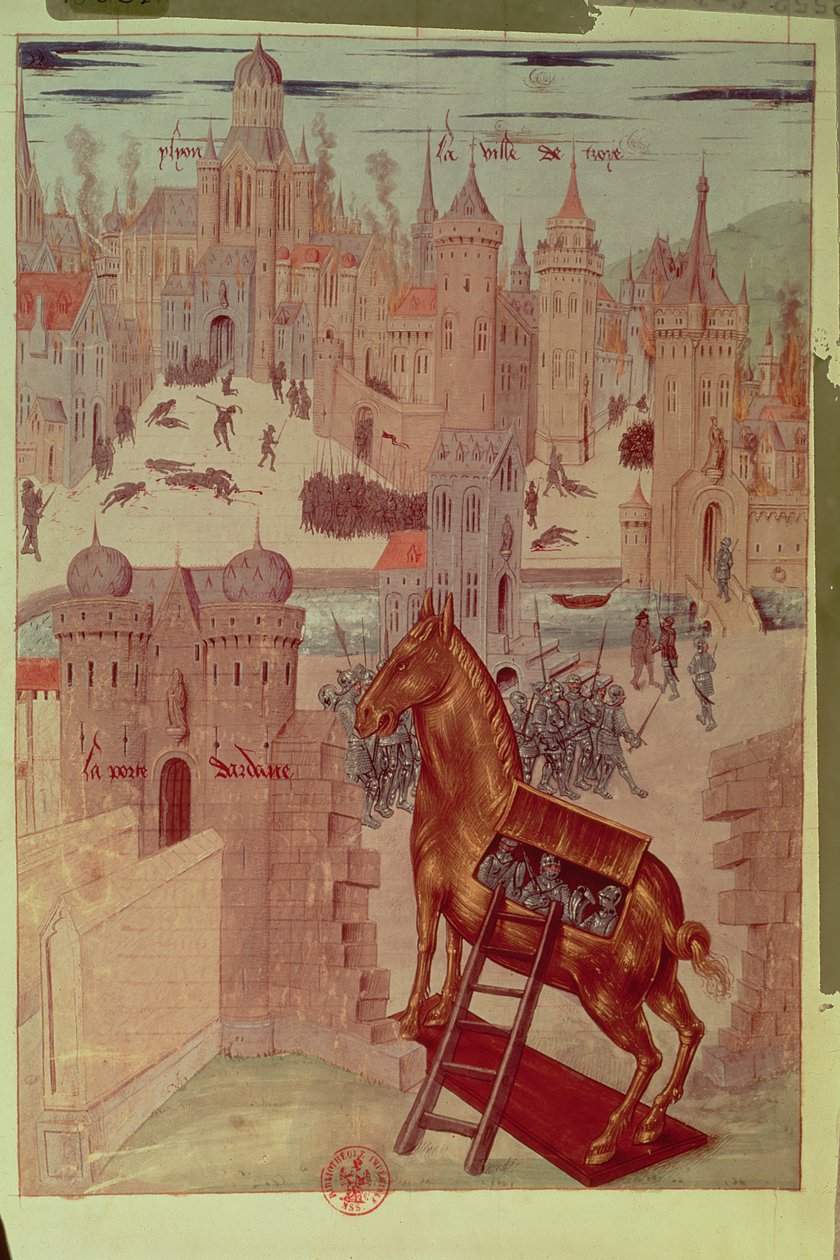 Raoul Lefevre "Trója története" (nyomtatás) alkotó: French School