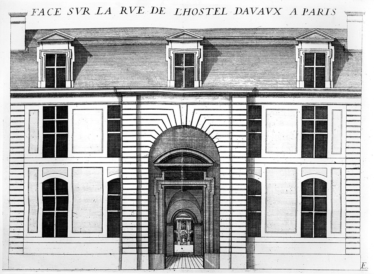 A Hotel dAvaux, rue du Temple, Párizs alkotó: French School