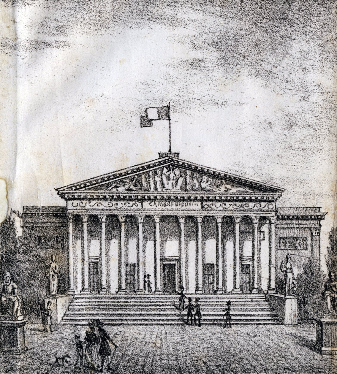 The House of Deputes – "Alphabet Picturesque des Monumens de Paris" 1840 körül (metszet) alkotó: French School