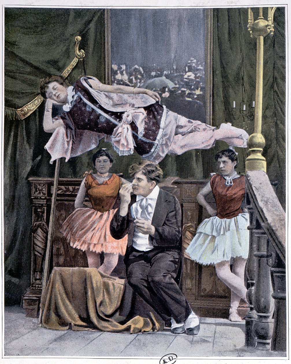 Az illuzionista és levitációs trükkje, 19. század vége alkotó: French School