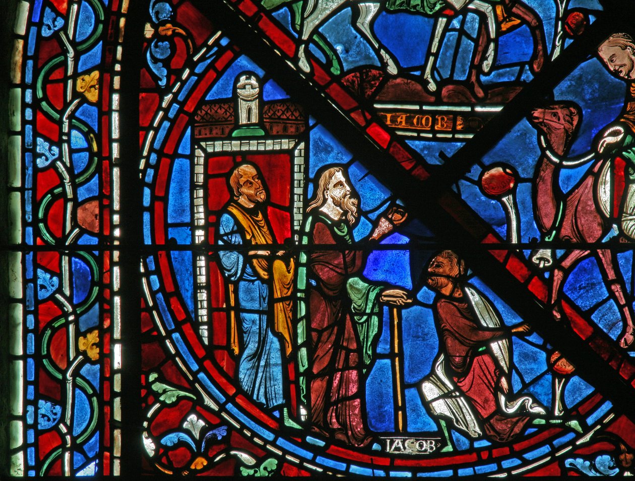 A József ablak: Jákob fogadja Egyiptomból hazatérő fiait (w41) alkotó: French School