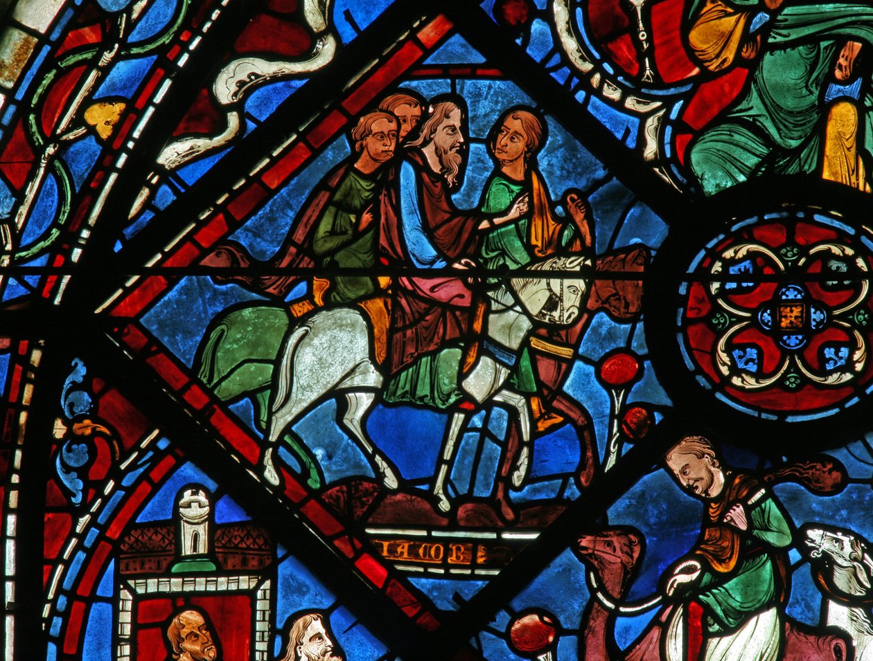 A József ablak: Jákób Egyiptomba indul (w41) alkotó: French School