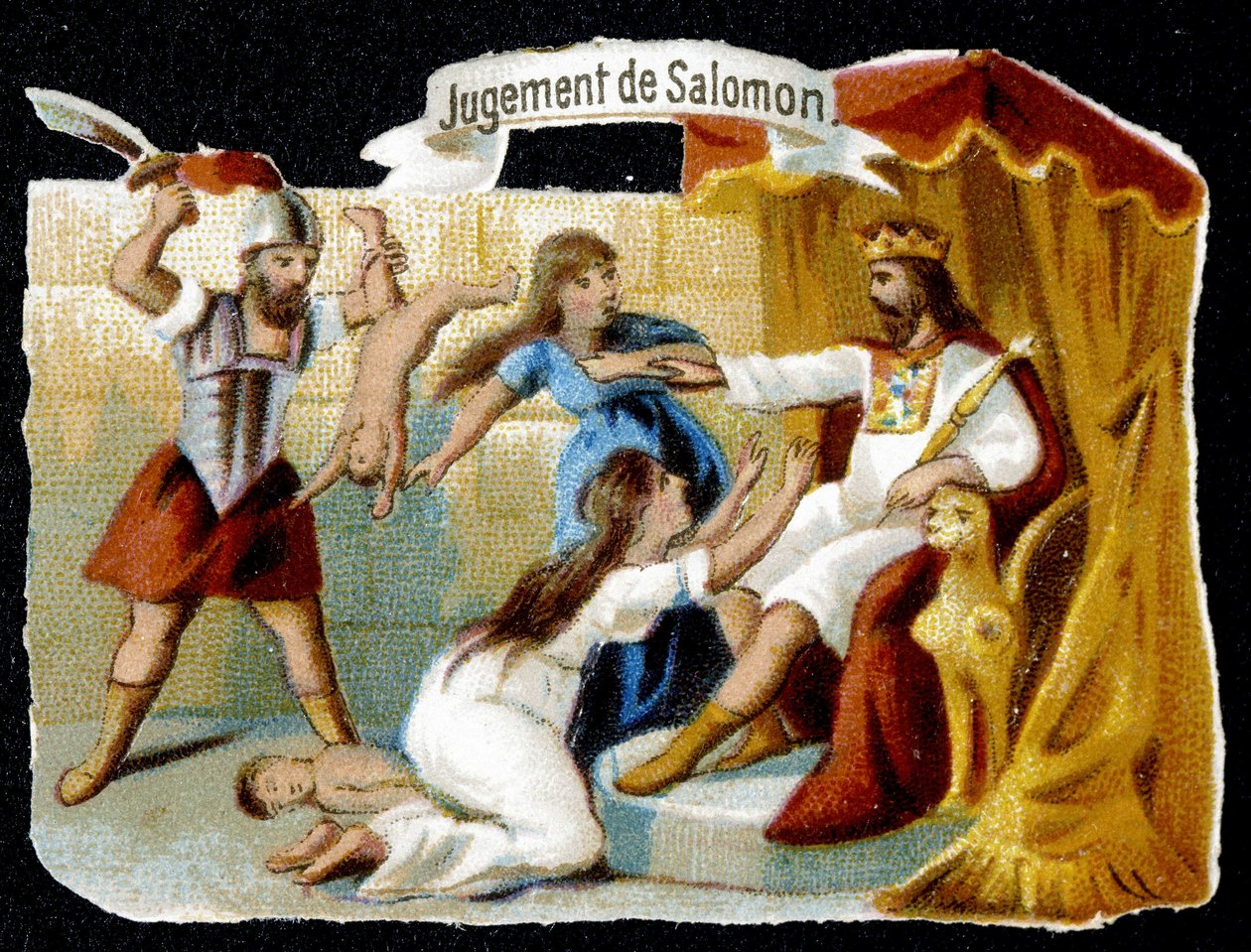 Salamon ítélete - Chromo., 19. század vége alkotó: French School