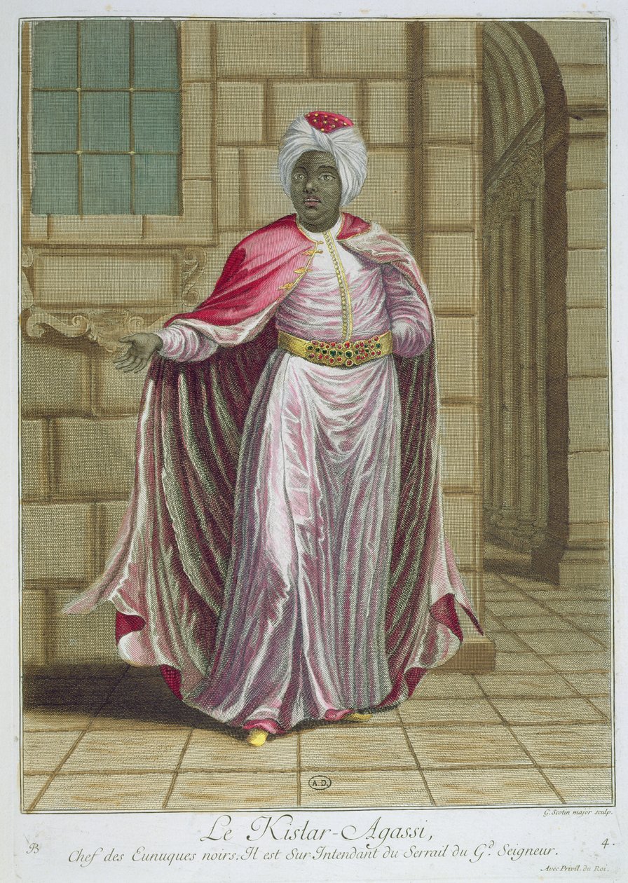 A Kislar-Agassi, a Recueil destampes sur les Costumes du Levant, vésette Gerard Jean Baptiste Scotin (1671-1716) 1707-08 alkotó: French School