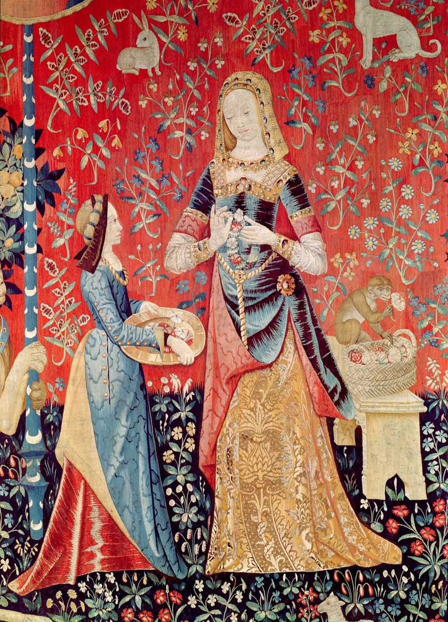 A hölgy és az egyszarvú: Szaglás (11816-os részlet) alkotó: French School