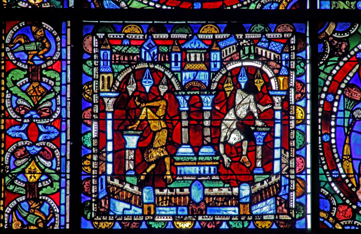 Krisztus élete ablak: A bálványok bukása (w50) alkotó: French School