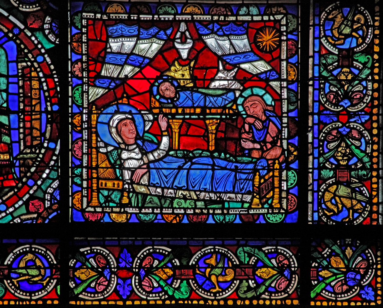 Krisztus élete ablak: Születés (w50) alkotó: French School
