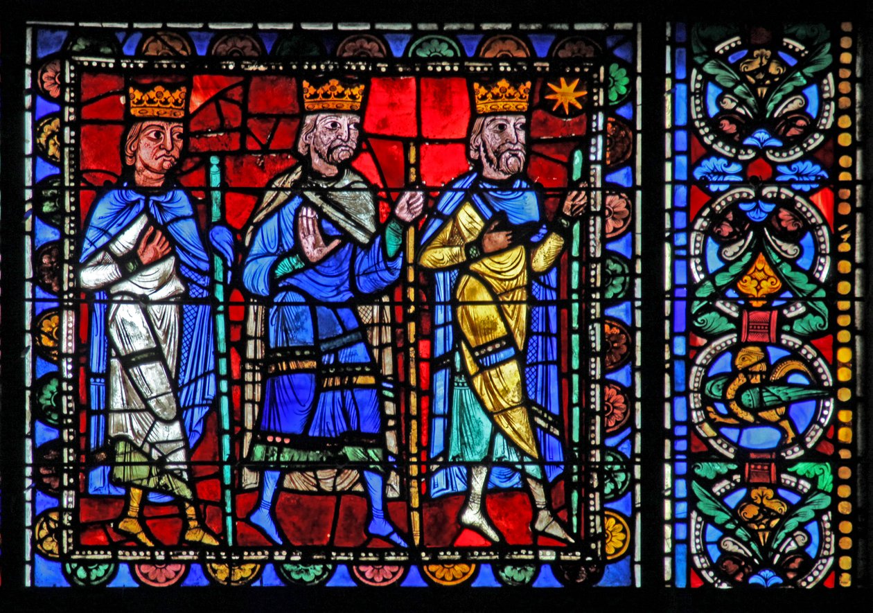 Krisztus élete ablak: a mágusok indulnak (w50) alkotó: French School