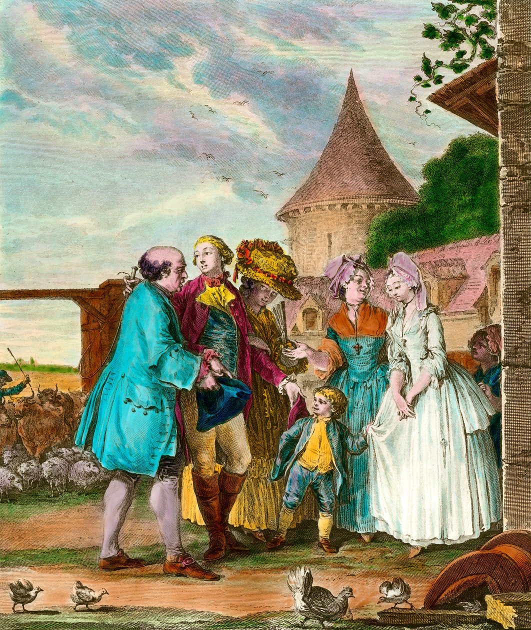 Az Úr és gazdája. 18. századi metszet. Magángyűjtemény. alkotó: French School