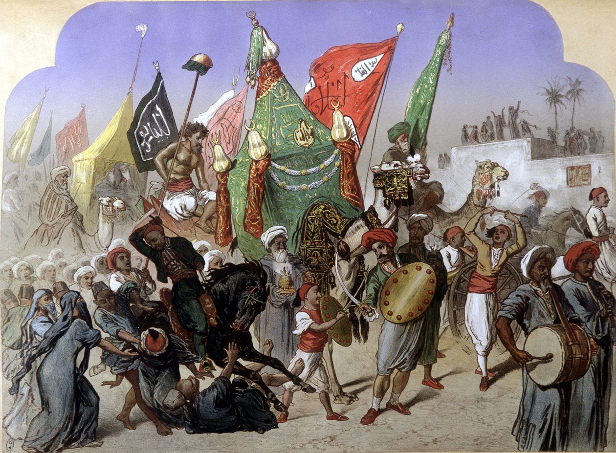 A Mahmal: Mekka szent szőnyegének visszatérése – a „modern Egyiptomban”, Henri de Monte, v.1870 alkotó: French School