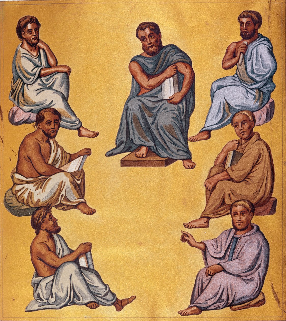 Az ókor főorvosai, fasmile a Dioscorides-i Codex Constantinopolitanusból alkotó: French School
