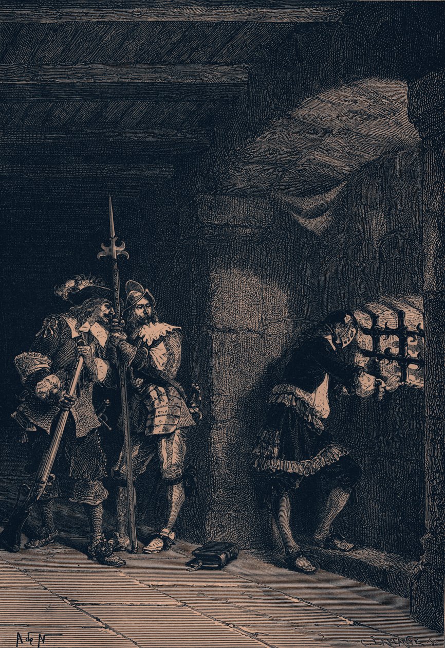 A vasmaszkos ember, Guizot "Franciaország története (IV. kötet)" című művéből (metszet) alkotó: French School