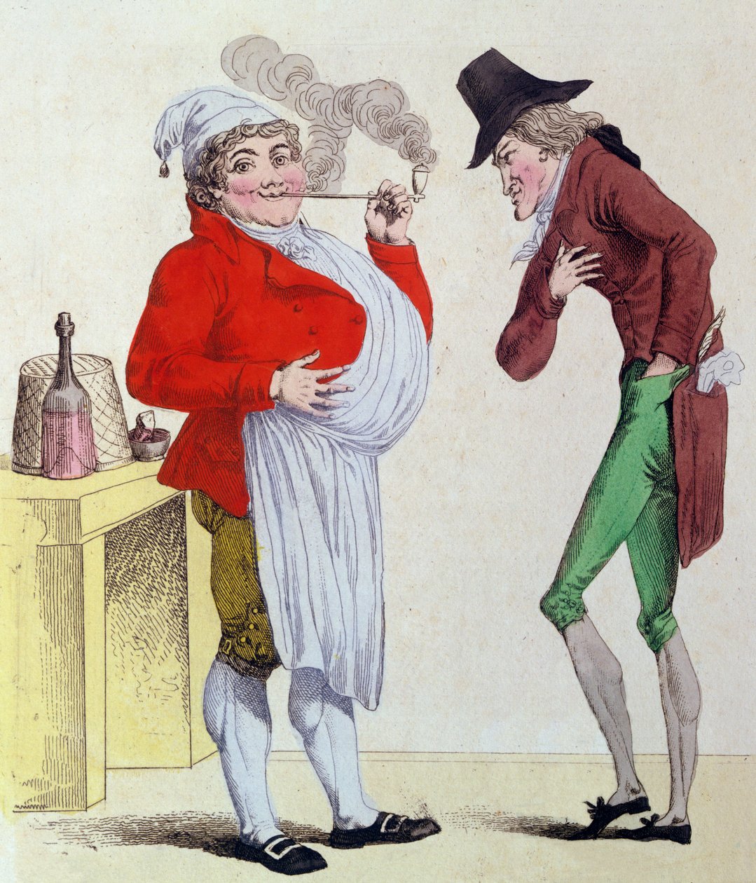 A gondtalan ember és a pénz nélküli ember, 1815. május (színes metszet) alkotó: French School