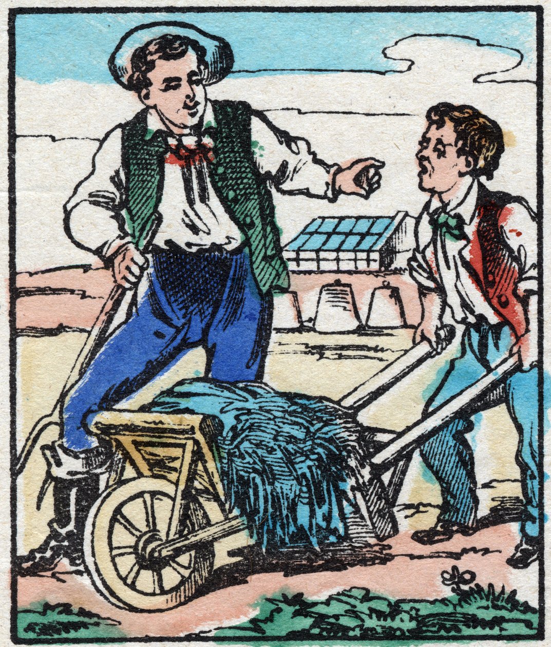 A Maraicher. Metszet a „La chanson des metier”-ben. Epinális képalkotás, 19. század vége. Magángyűjtemény alkotó: French School