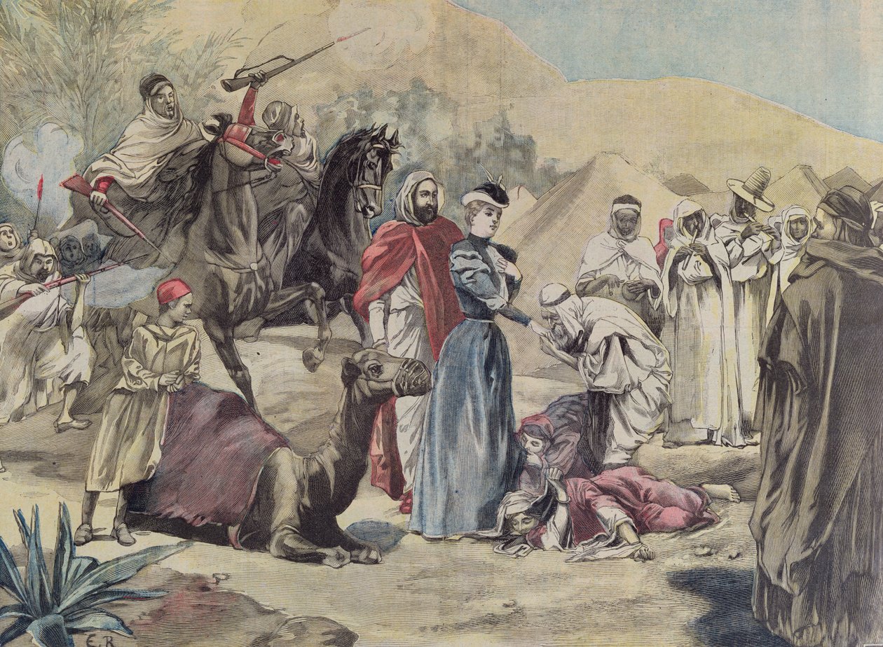 Egy európai nő házassága arab főnökkel, a Le Petit Journalból, 1899 alkotó: French School