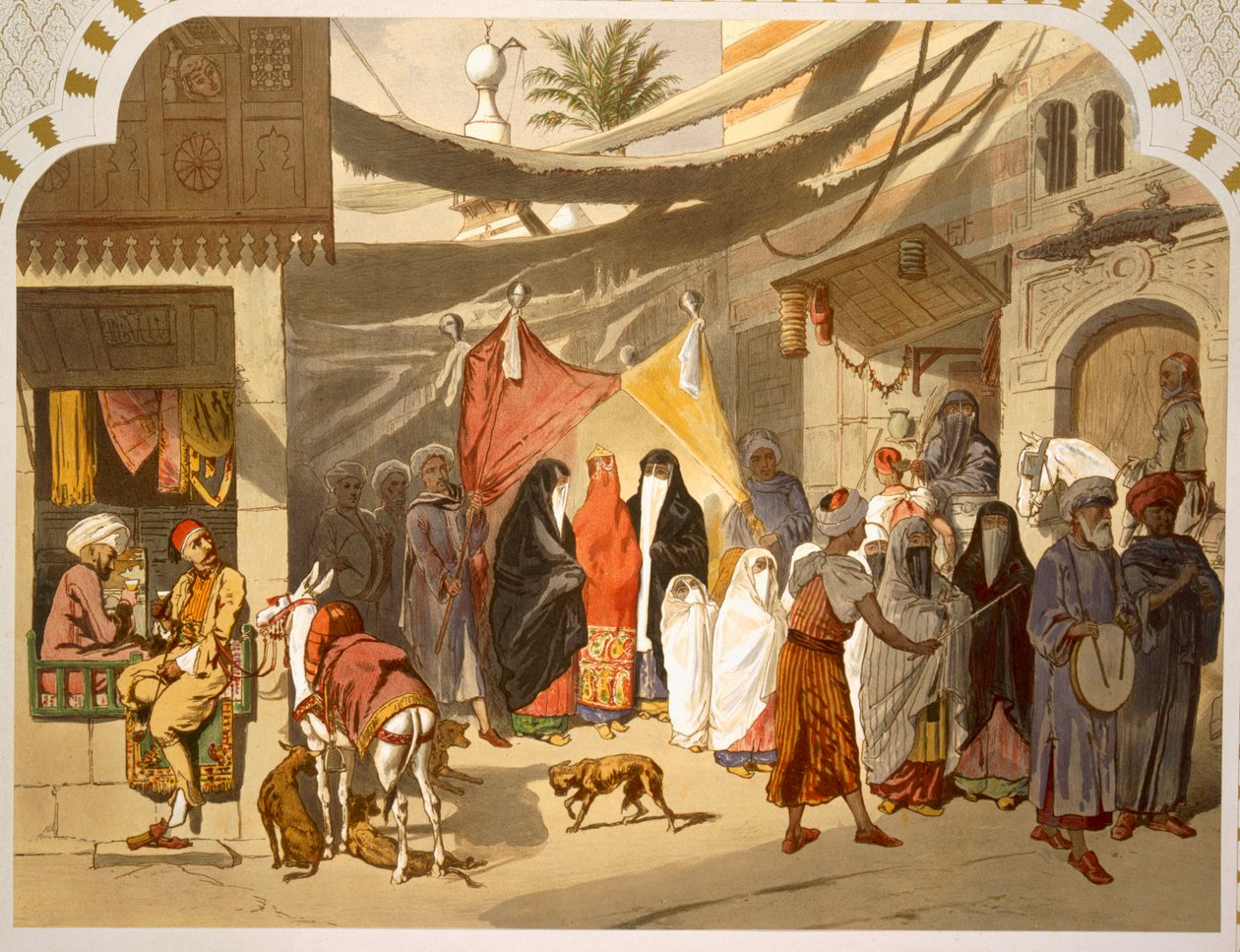 Egy arab házassága Kairóban, 1860 alkotó: French School