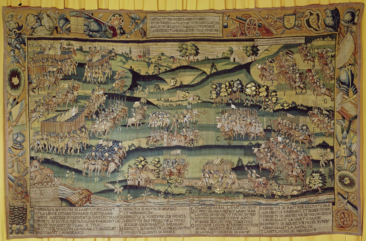 A két hadsereg találkozása a jarnaci csatában, 1569. március 13. alkotó: French School