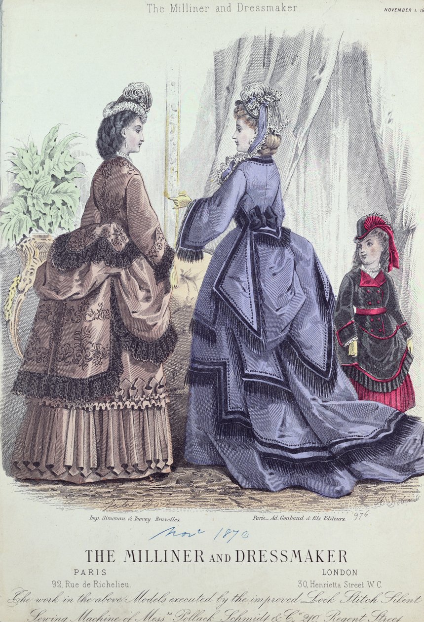 The Milliner and Dressmaker, 1888 alkotó: French School