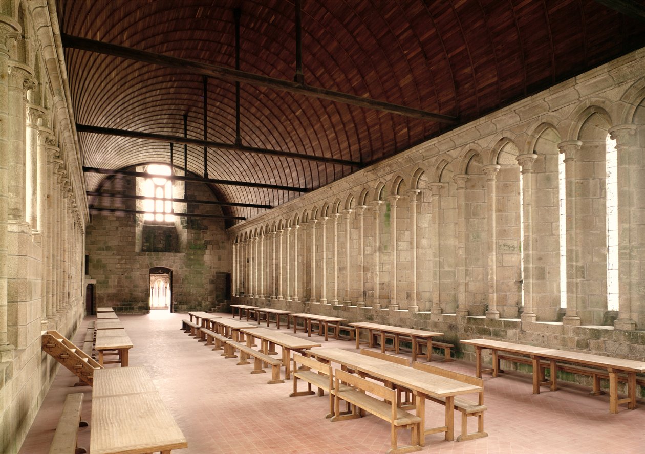 A Monks Refektórium, az apátság belső képe, 1217 alkotó: French School