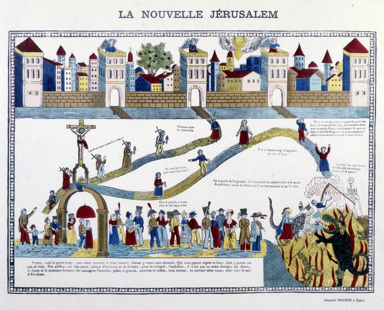 Az Új Jeruzsálem: Az utolsó ítélet – Epinal képe alkotó: French School