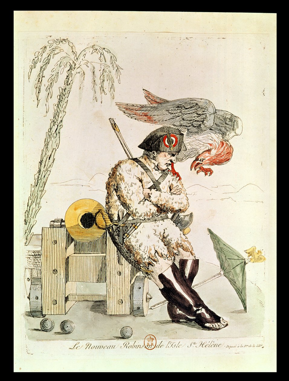 Szent Ilona új Robinsonja, 1815 alkotó: French School