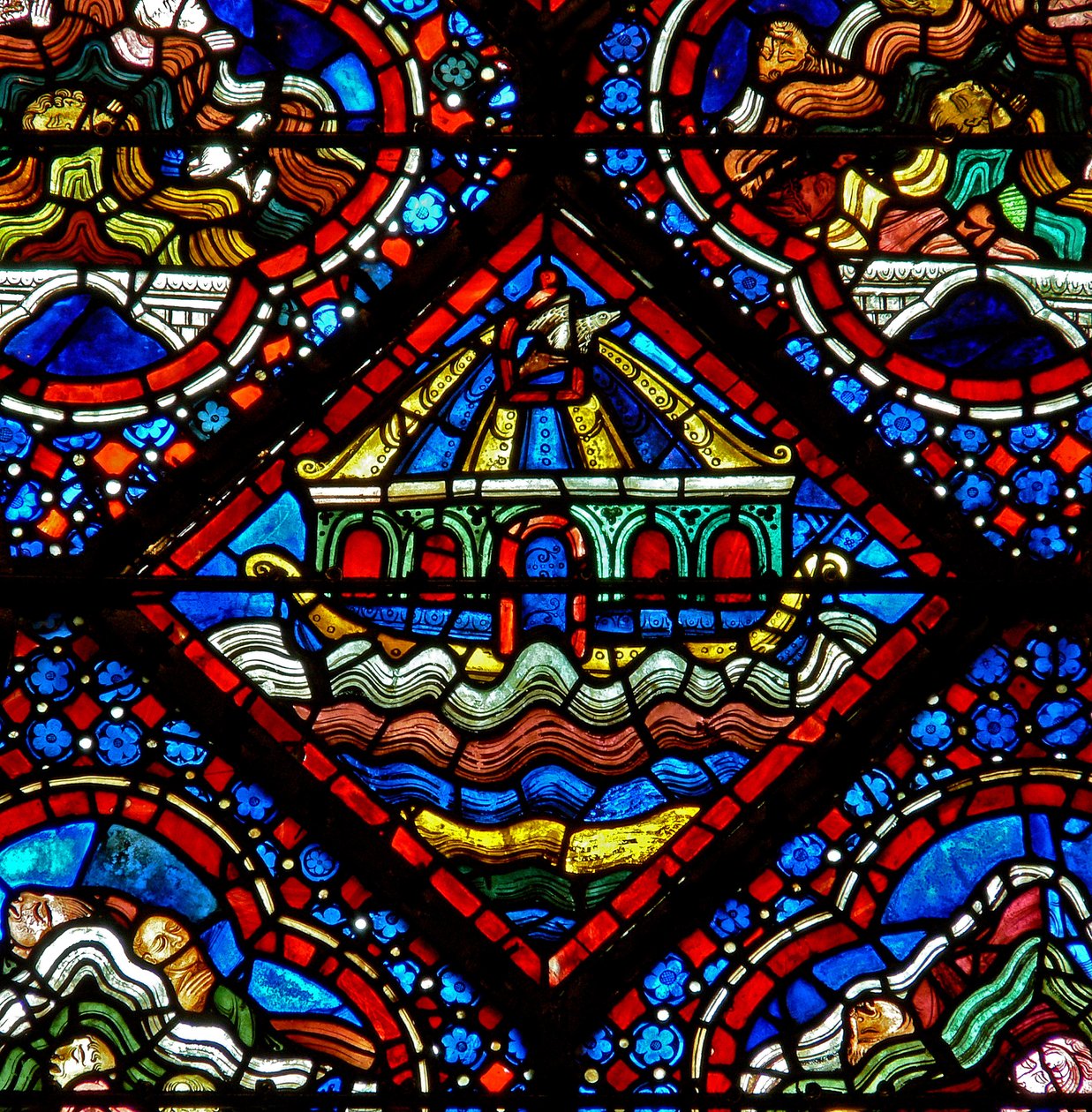 A Noé ablaka: a galamb kiszabadul a bárkából (w47) alkotó: French School