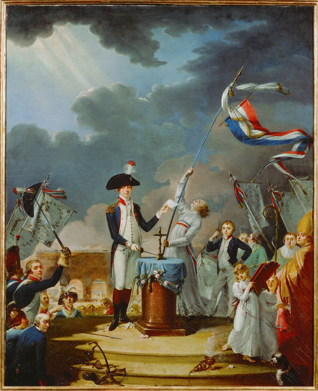 Lafayette tábornok esküje a szövetség ünnepségén ... alkotó: French School