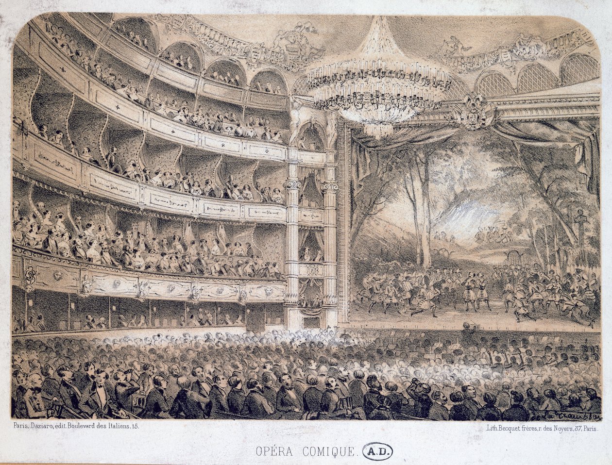 A párizsi Opera Comique, 1850-60 alkotó: French School
