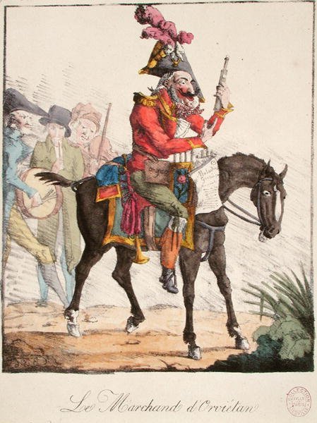 Az orvietai eladó, 1816 körül (színes metszet) alkotó: French School