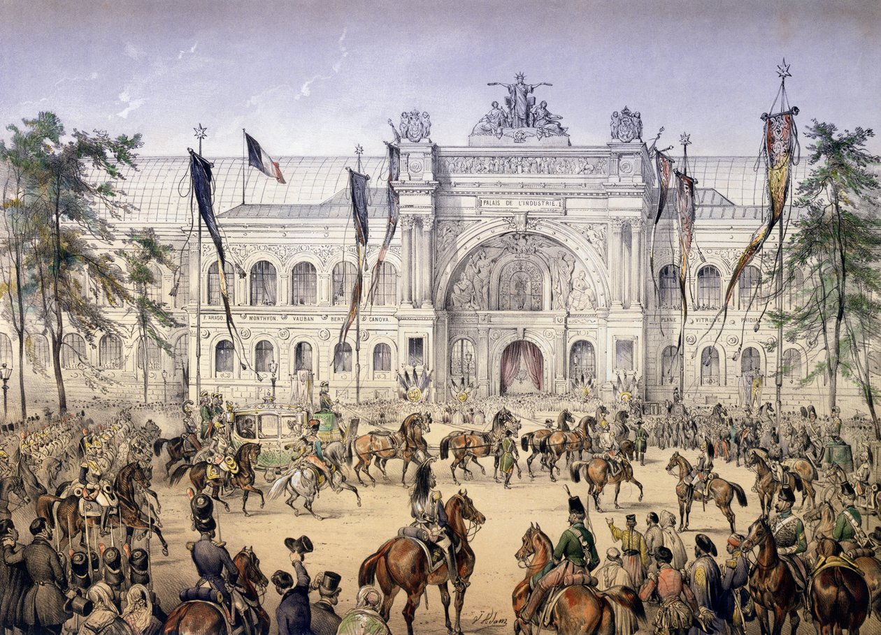 A Palais de lIndustrie az Exposition Universelle-ben 1855-ben alkotó: French School