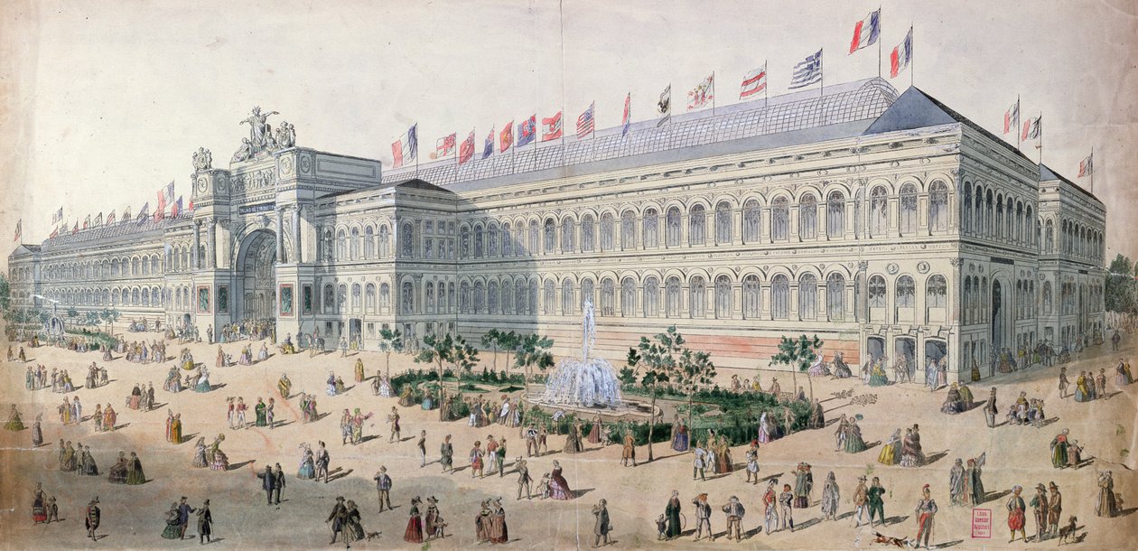 A Palais de lIndustrie az Exposition Universelle-ben 1855-ben alkotó: French School