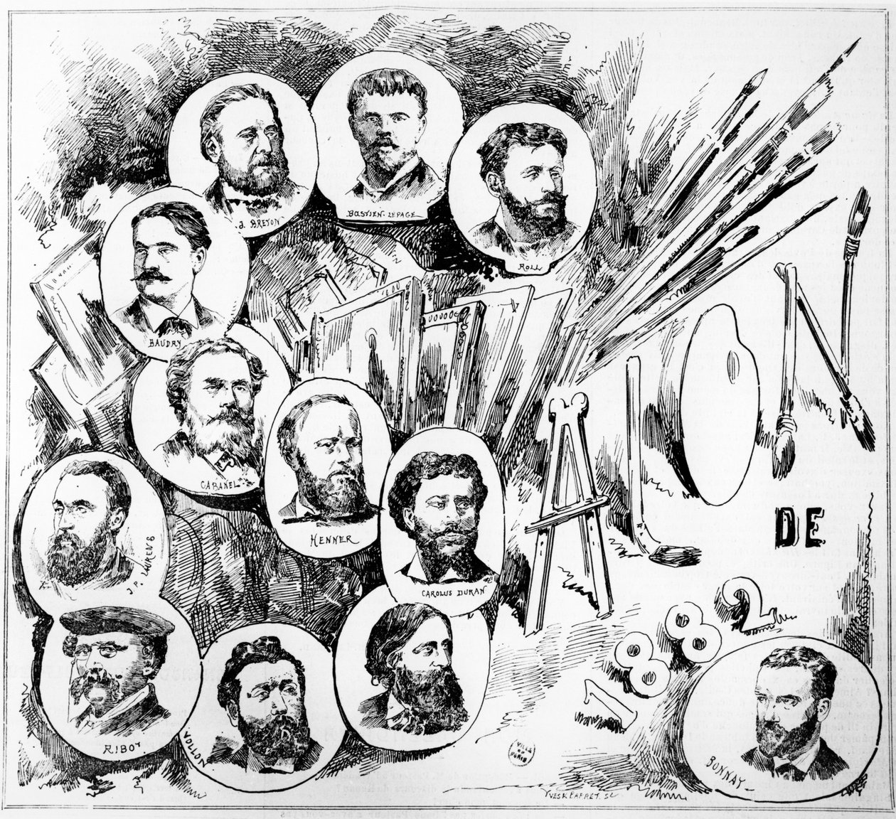 Az 1882-es párizsi szalon alkotó: French School
