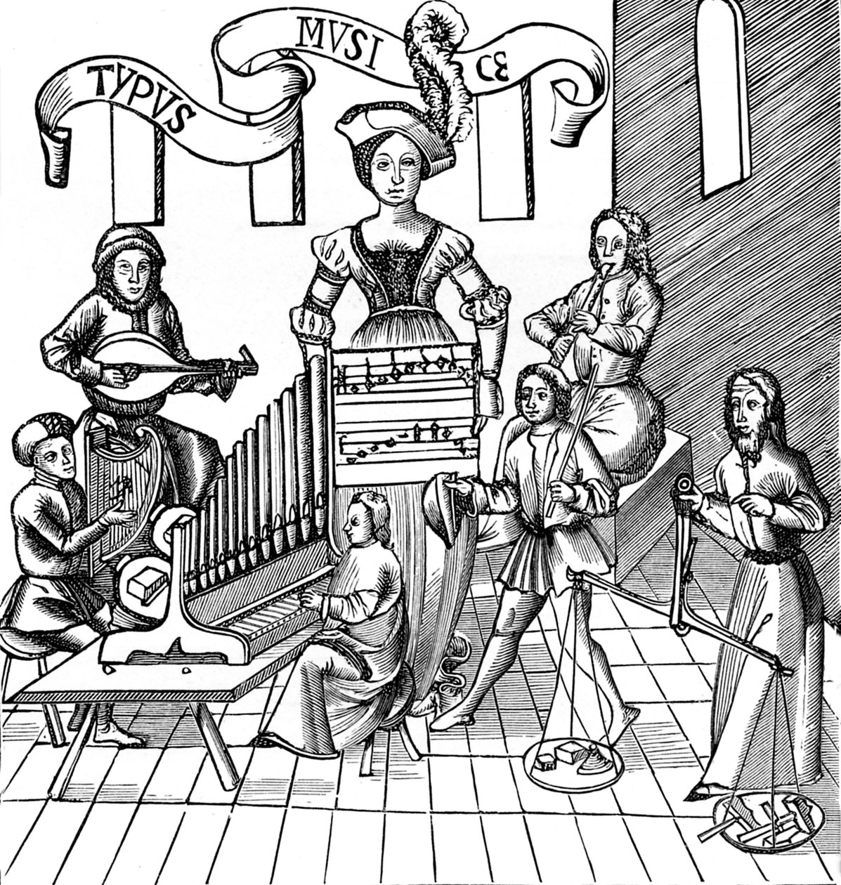 "A zene megszemélyesítése" alkotó: French School
