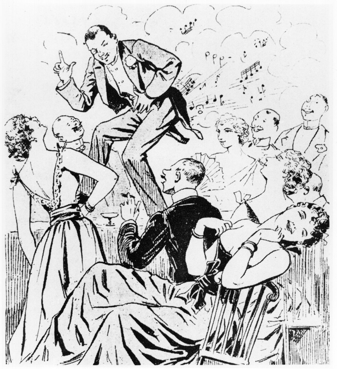 A Petomane, a Le Ventomane párizsi qui rit illusztrációja, E. Grenet-Dancourt komikus monológja, Párizs, 1893 alkotó: French School