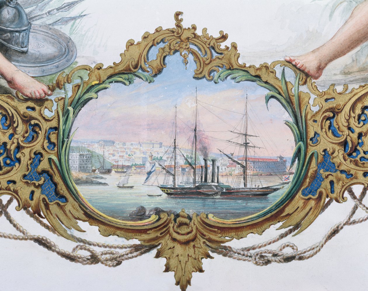 Szevasztopol kikötője, 1854 alkotó: French School